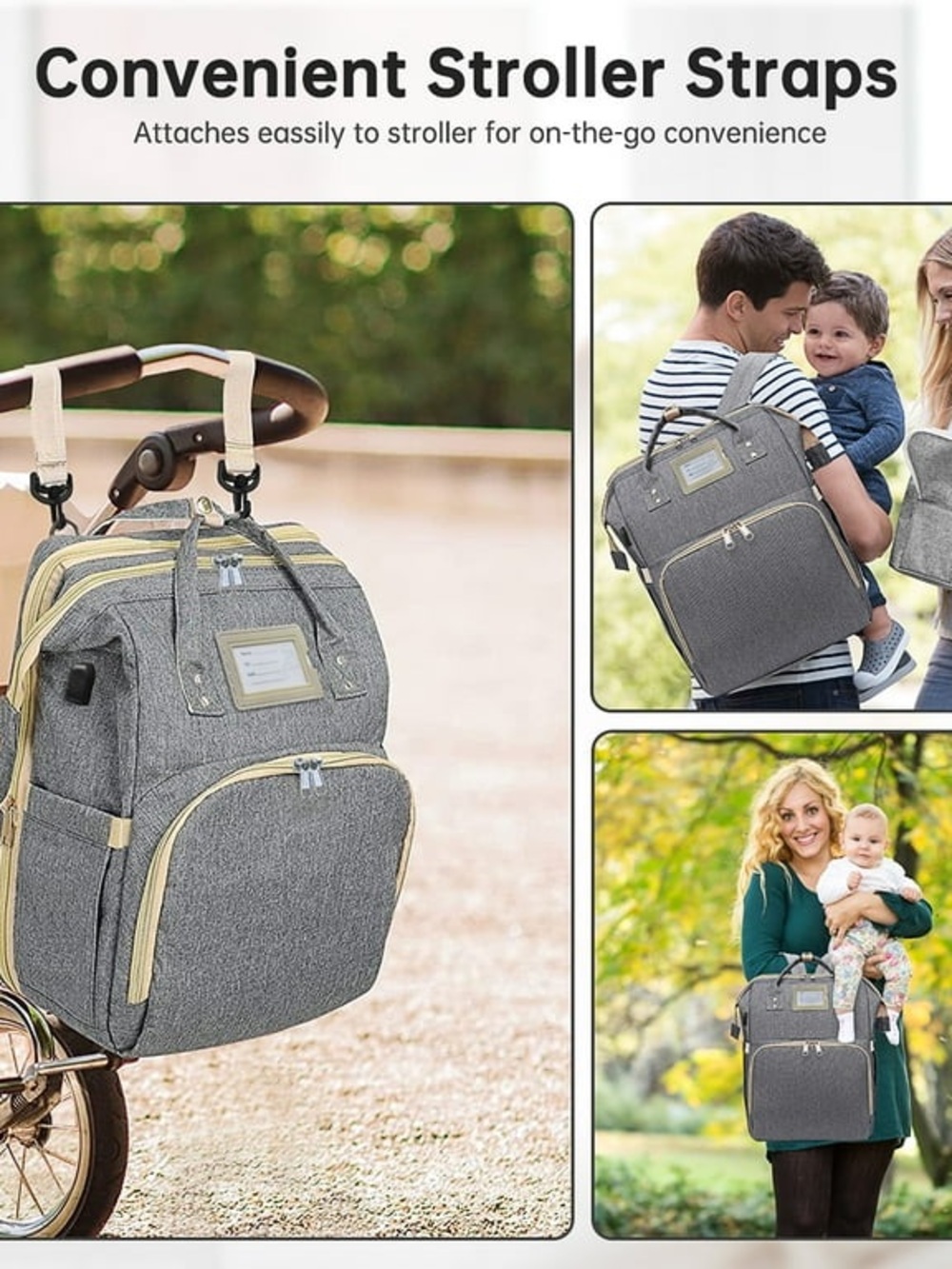 Green Multi-Function Diaper Backpack - Picture 2 of 6